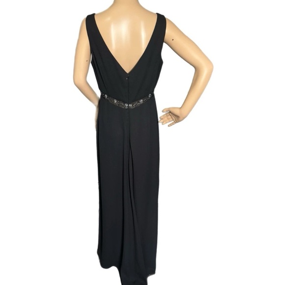 Michelangelo BLACK  Sleeveless Formal Beaded Maxi Dress/Gown. Size 8. - Picture 4 of 12
